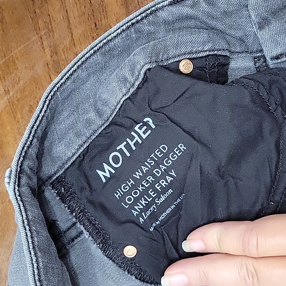 Mother High waisted Looker Dagger Ankle Fray Lace - Picture 9 of 10